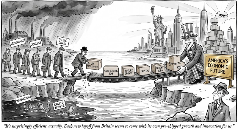 Britain is handing America its economic future — One redundancy at a time